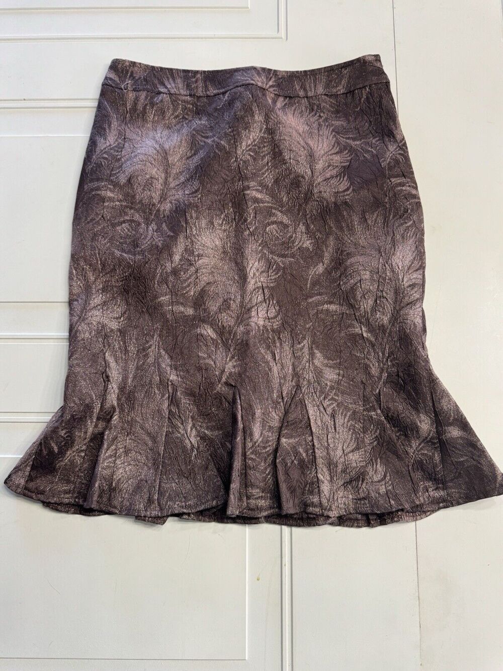 Alberto Makali Vintage Women’s Size 4 Purple Metallic Fit Flare Skirt Mermaid